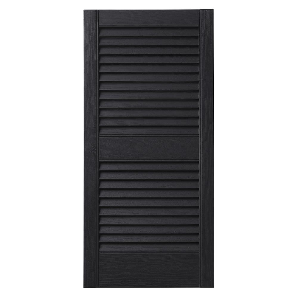 Ply Gem 15 in. x 31 in. Open Louvered Polypropylene Shutters Pair in ...