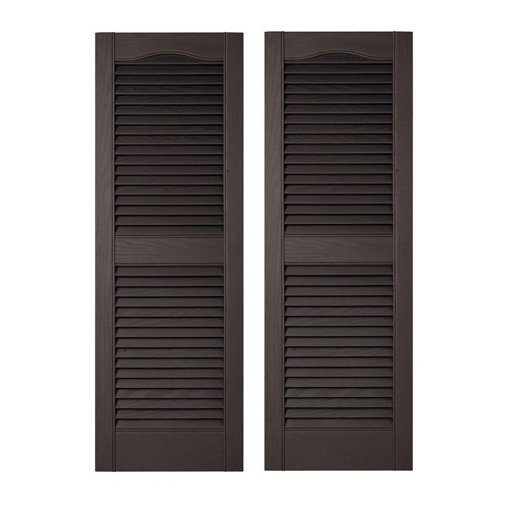 002 Black 14.5W x 67H Builders Edge Shutters Per Pair
