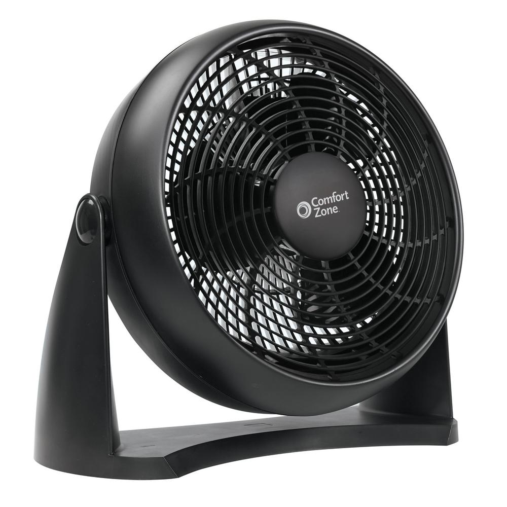 Comfort Zone 9 in. Black High Velocity Fan with Adjustable TiltCZHV9B