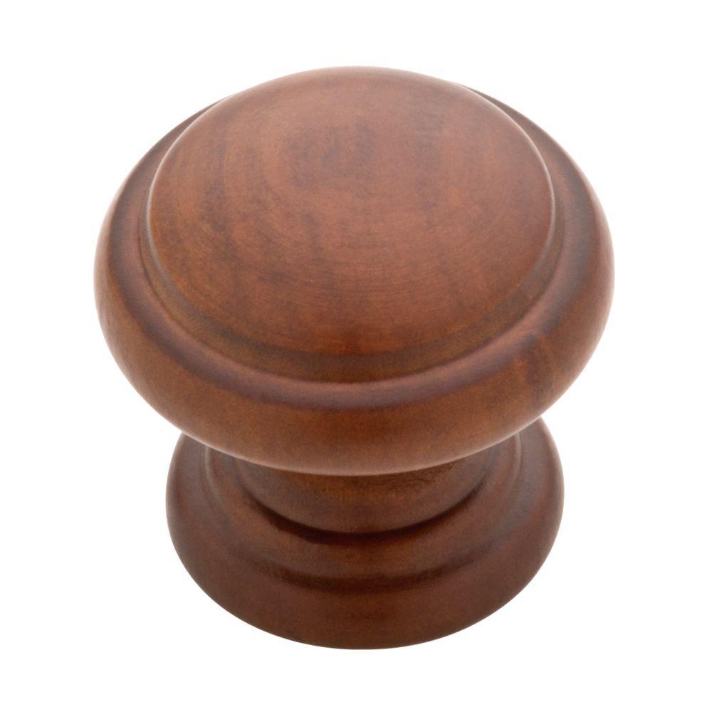 Wood Finished Cabinet Knobs Cabinet Hardware The Home Depot