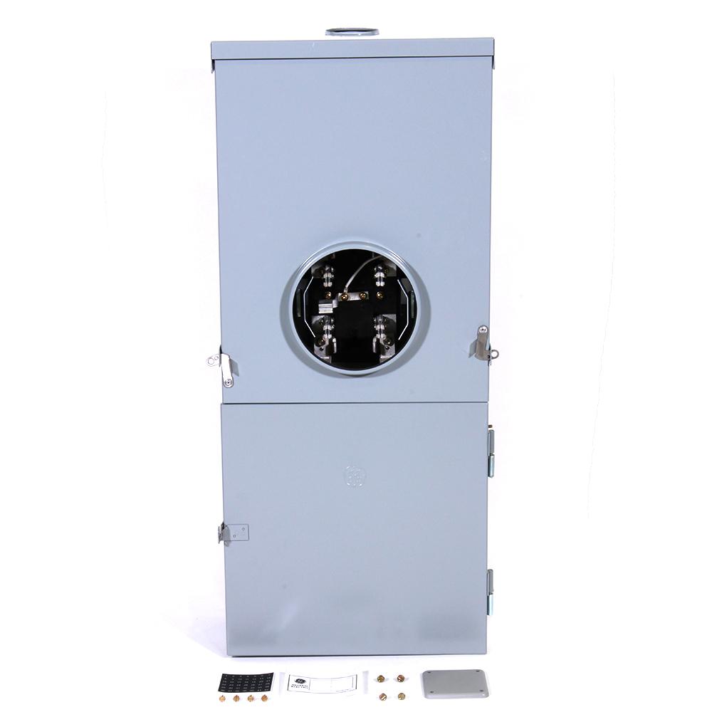 GE 200 Amp 4-Space 8-Circuit Outdoor Combination Main Breaker/Ringless