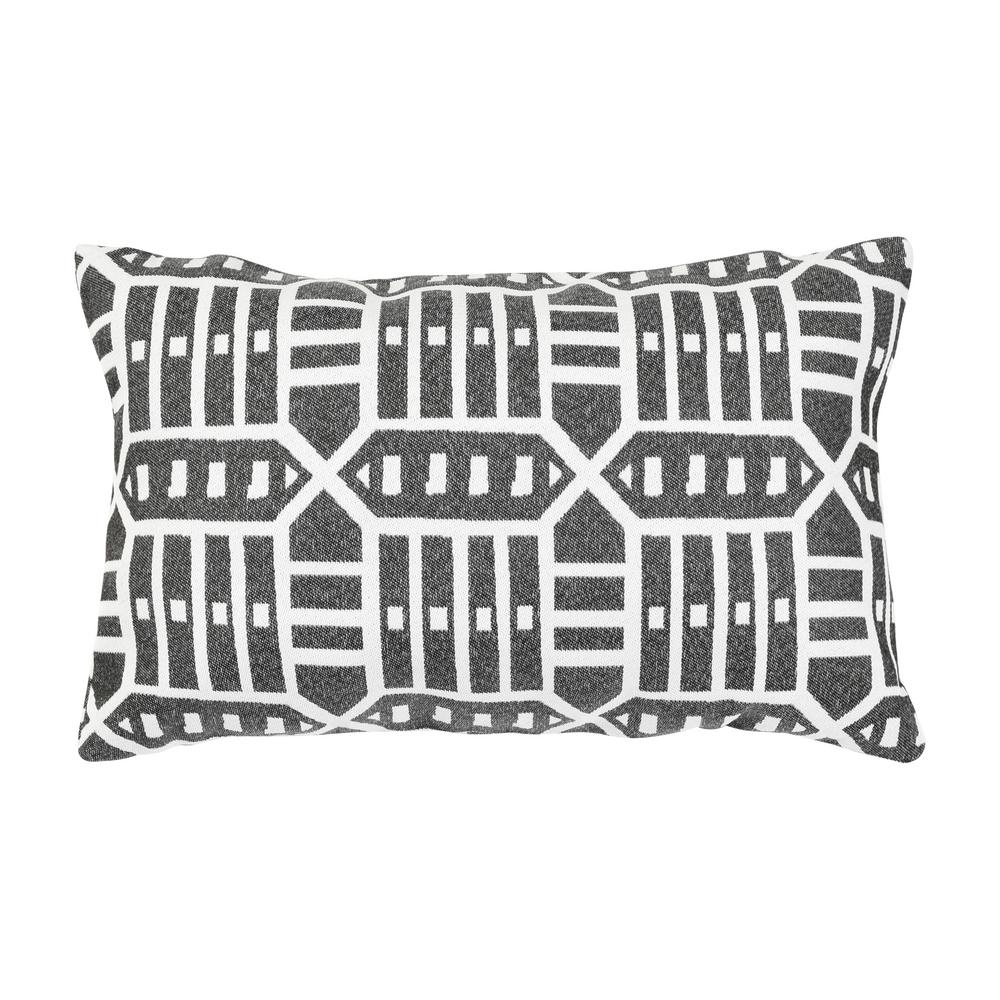 charcoal grey lumbar pillow