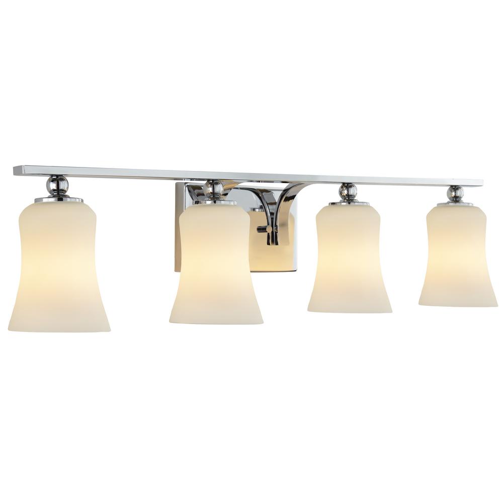 Home Decorators Collection 3-Light Chrome Square Bath Vanity Light with