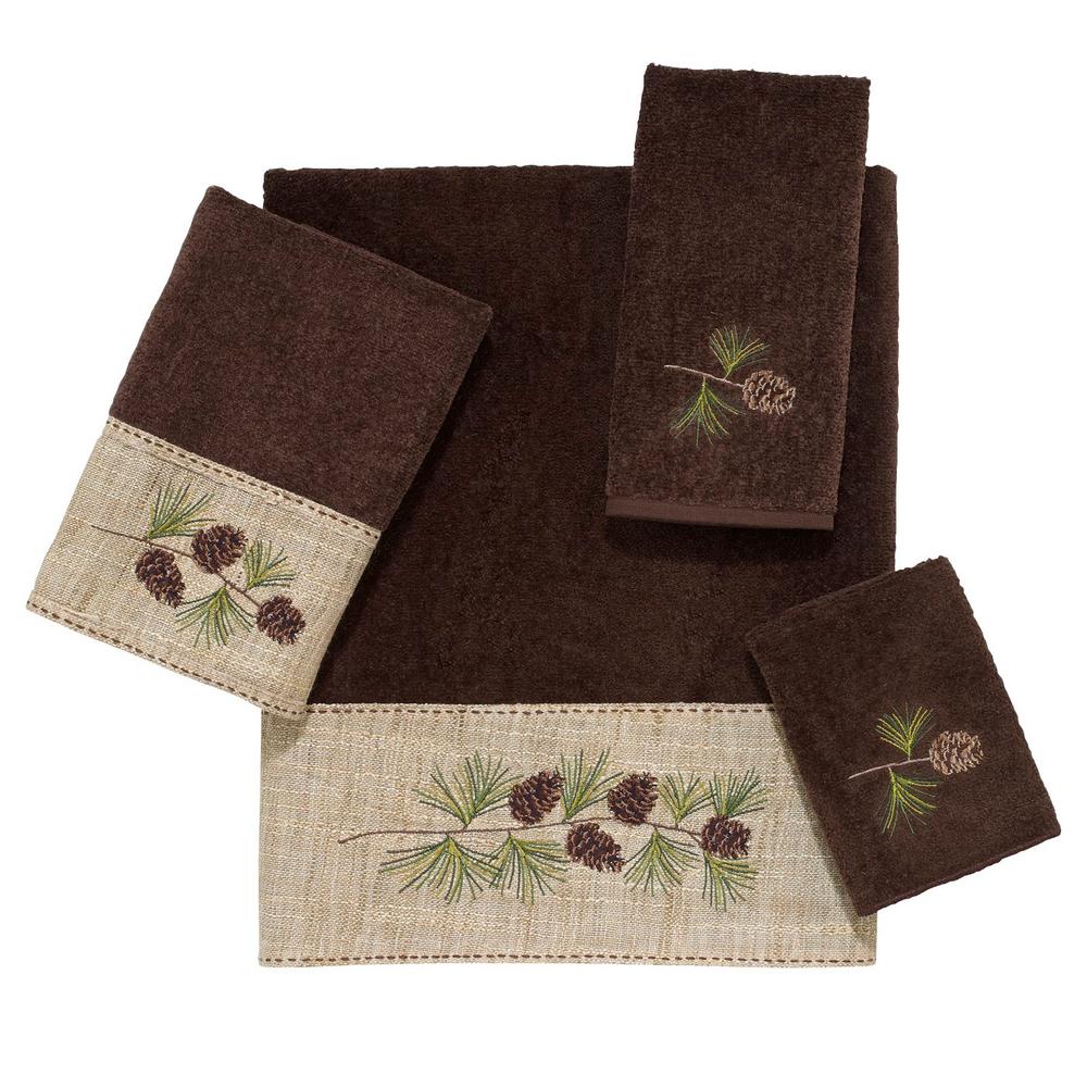 Avanti Linens Pine Branch 4-Piece Bath Towel Set In Mocha-038106 MOC ...