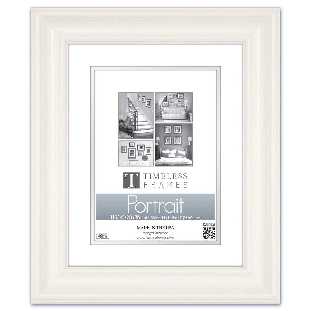 Timeless Frames Lauren 1Opening 11 in. x 14 in. White Matted Picture