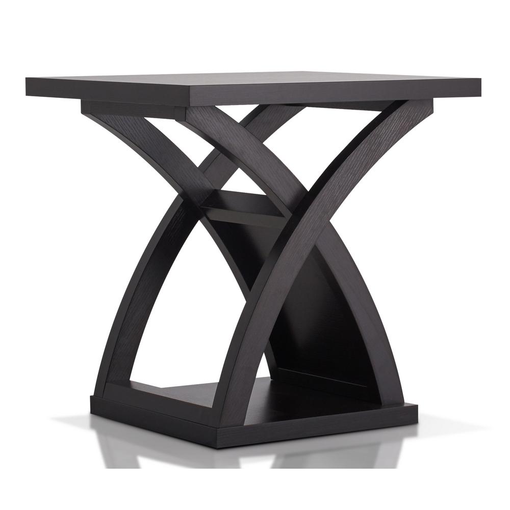 Furniture Of America Luxor Espresso End Table Idf 4641e The Home Depot Furniture Of America Luxor Espresso End Table