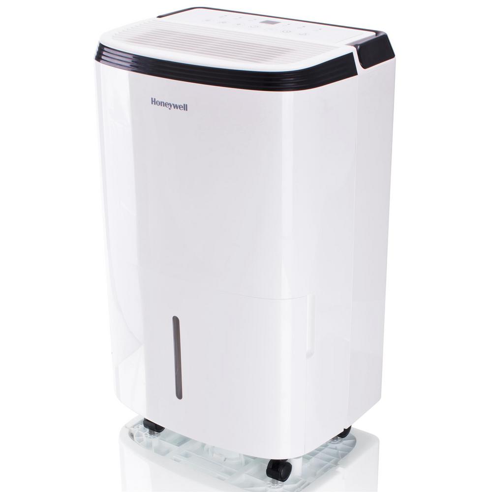Honeywell TP Series ENERGY STAR 70-Pint 2 Speeds Dehumidifier with Adjustable Humidity Display, White/Black