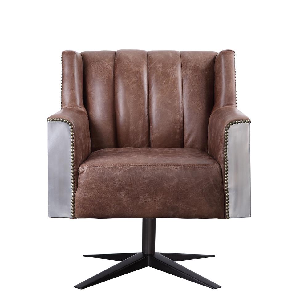 Acme Furniture Harith Retro Brown Top Grain Leather Office