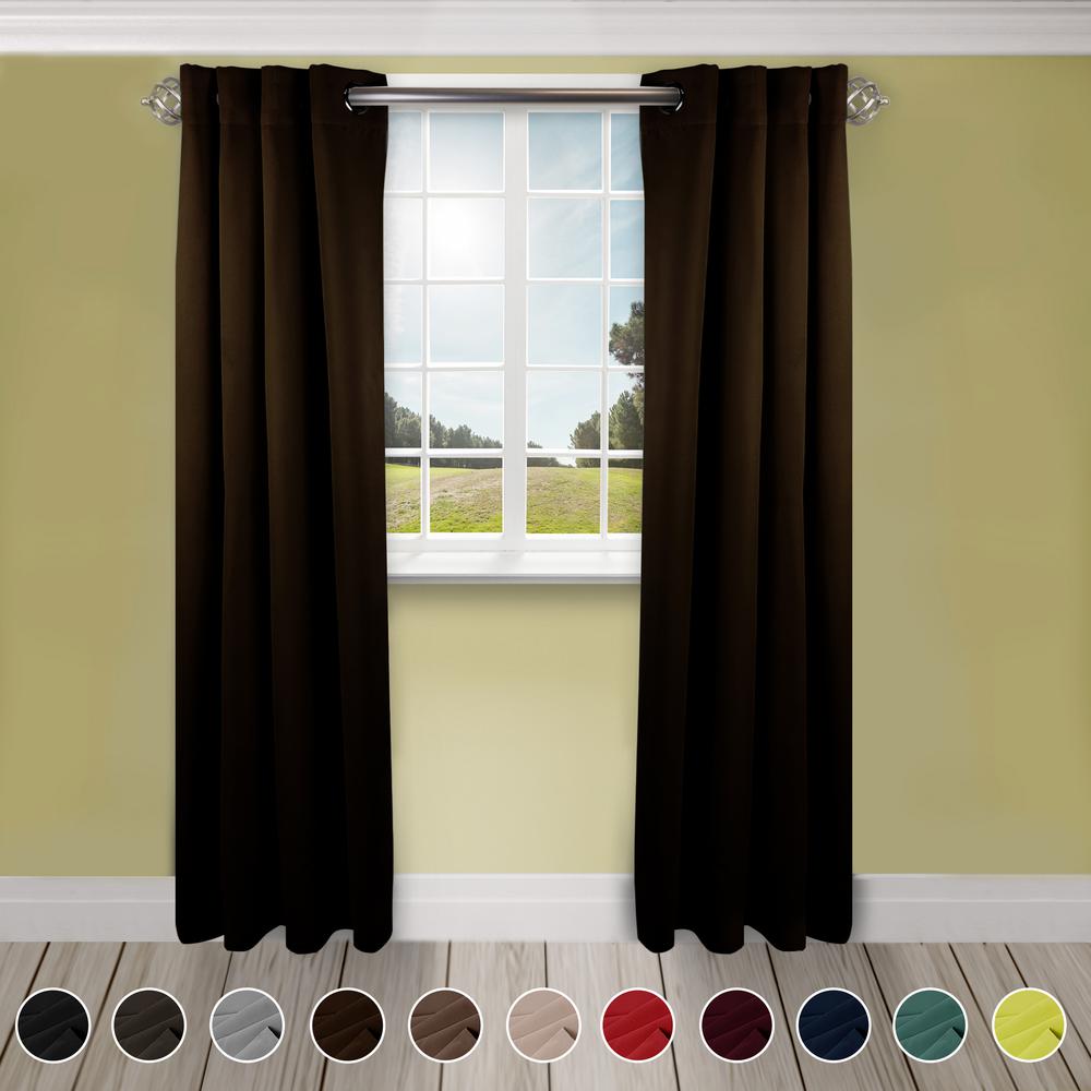 Rod Desyne Heavy Duty Dry 52 In W X 96 H Panel Chocolate Rod Desyne Heavy Duty Dry 52 In W X 96 H Panel