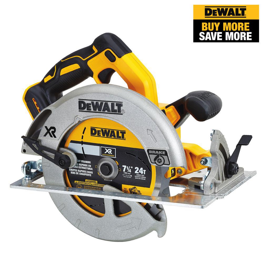 20-Volt MAX Lithium-Ion Cordless Brushless 7-1/4 in. Circular Saw with Brake (Tool-Only)