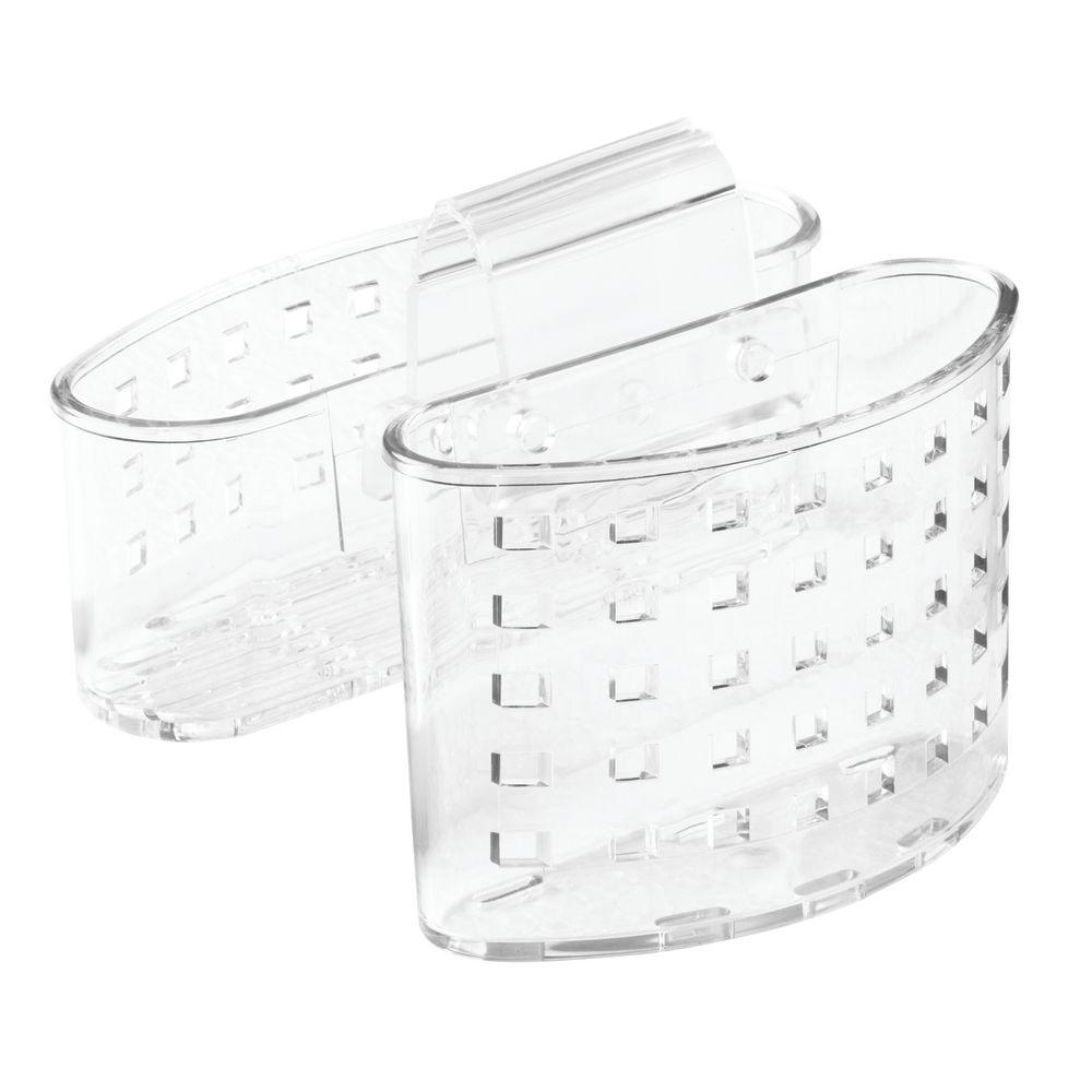 sponge sink caddies holders holder organizer kitchen saddlebag flatware clear