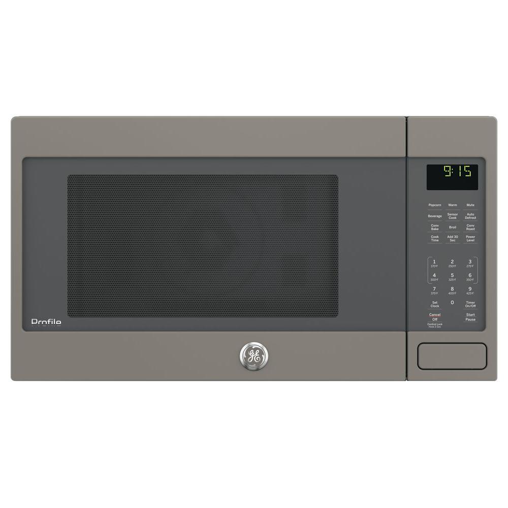 Ge Profile 1 5 Cu Ft Countertop Convection Microwave Oven In Slate Countertop Convection Microwave Oven In Slate Fingerprint