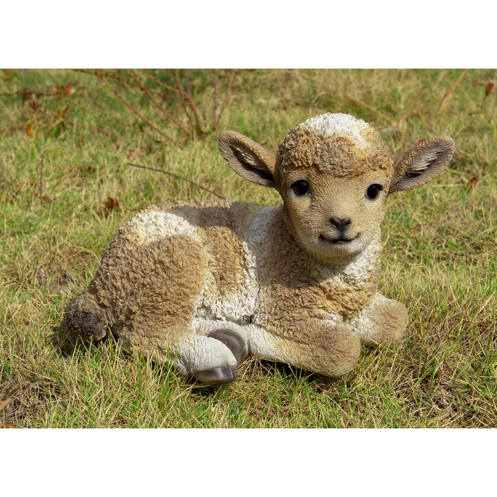 Hi Line Gift Lamb Lying Down Garden Statue 87946 D The Home Depot