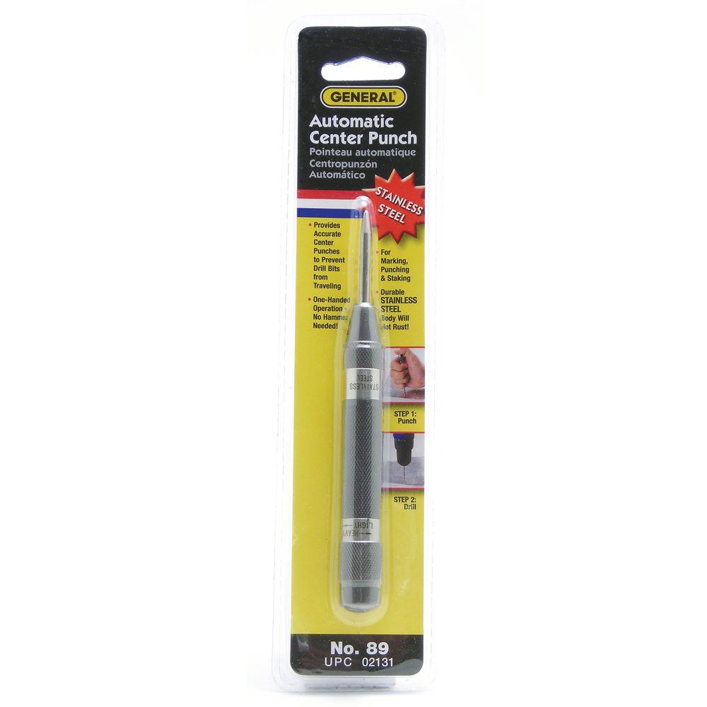 General Tools 89 Stainless Steel Automatic Center Punch with Adjustable Stroke