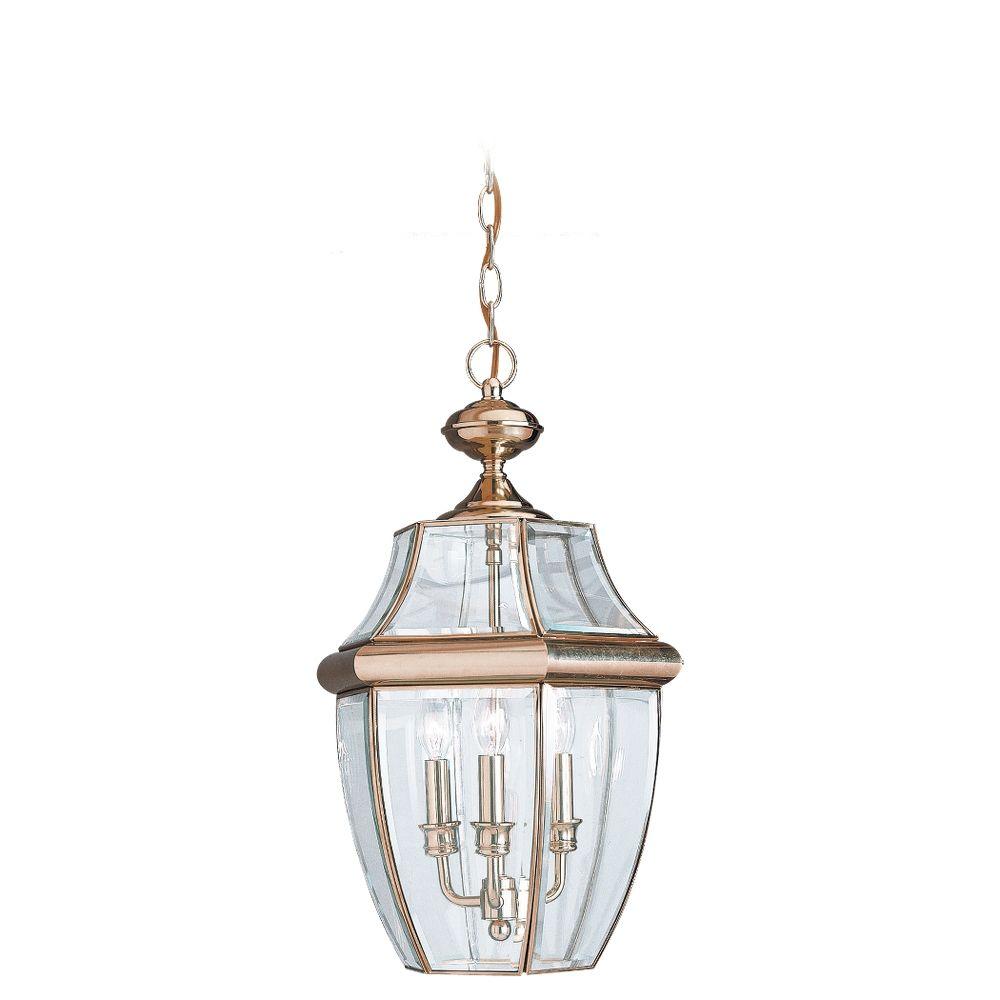 Brass Gold Outdoor Pendants Ceiling Lighting Lancaster 3 Light Polished Brass Outdoor Hanging Pendant