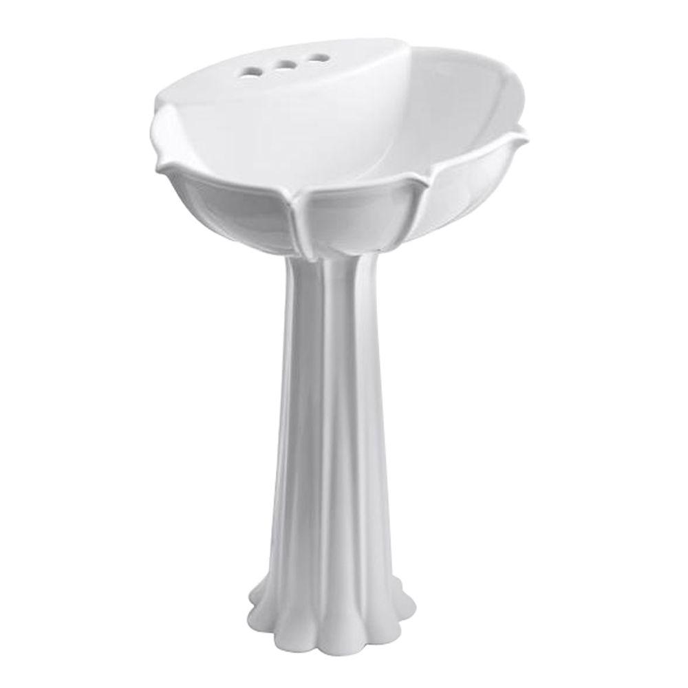 KOHLER Anatole Vitreous China Pedestal Combo Bathroom Sink in WhiteK209940 The Home Depot