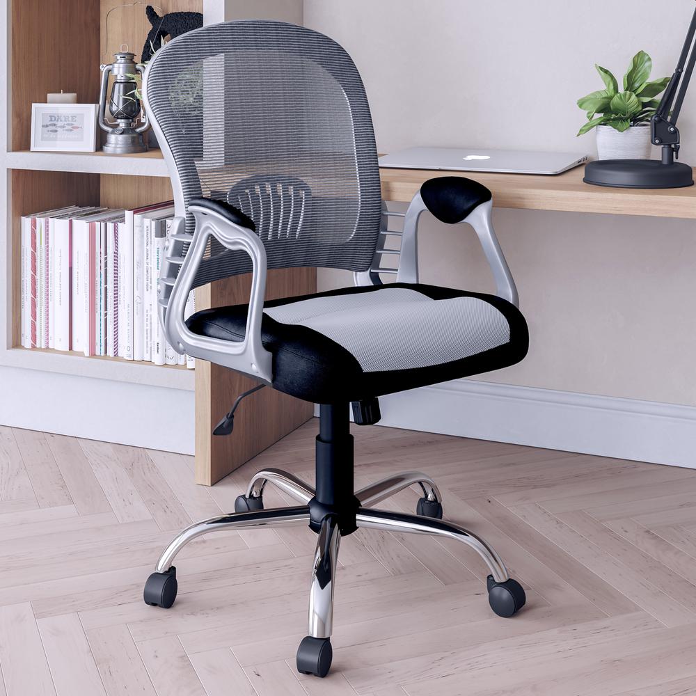 Poly and Bark Grey Hargrove Office Chair EM250GRY The Home Depot