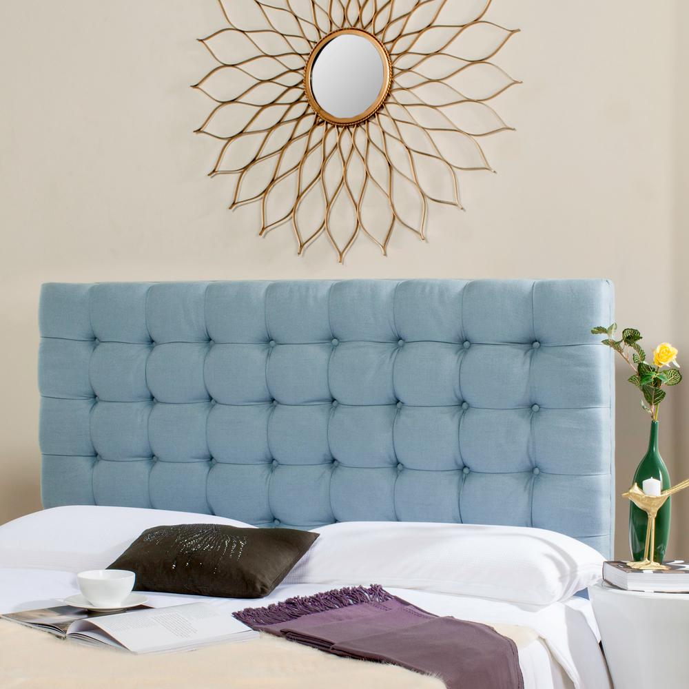 Slate Blue Bedroom Furniture The Home Depot Lamar Slate Blue Queen Headboard