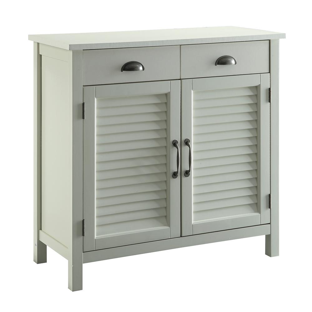 Usl Olivia White Accent Cabinet 2 Shutter Doors And Drawers Usl Olivia White Accent Cabinet 2