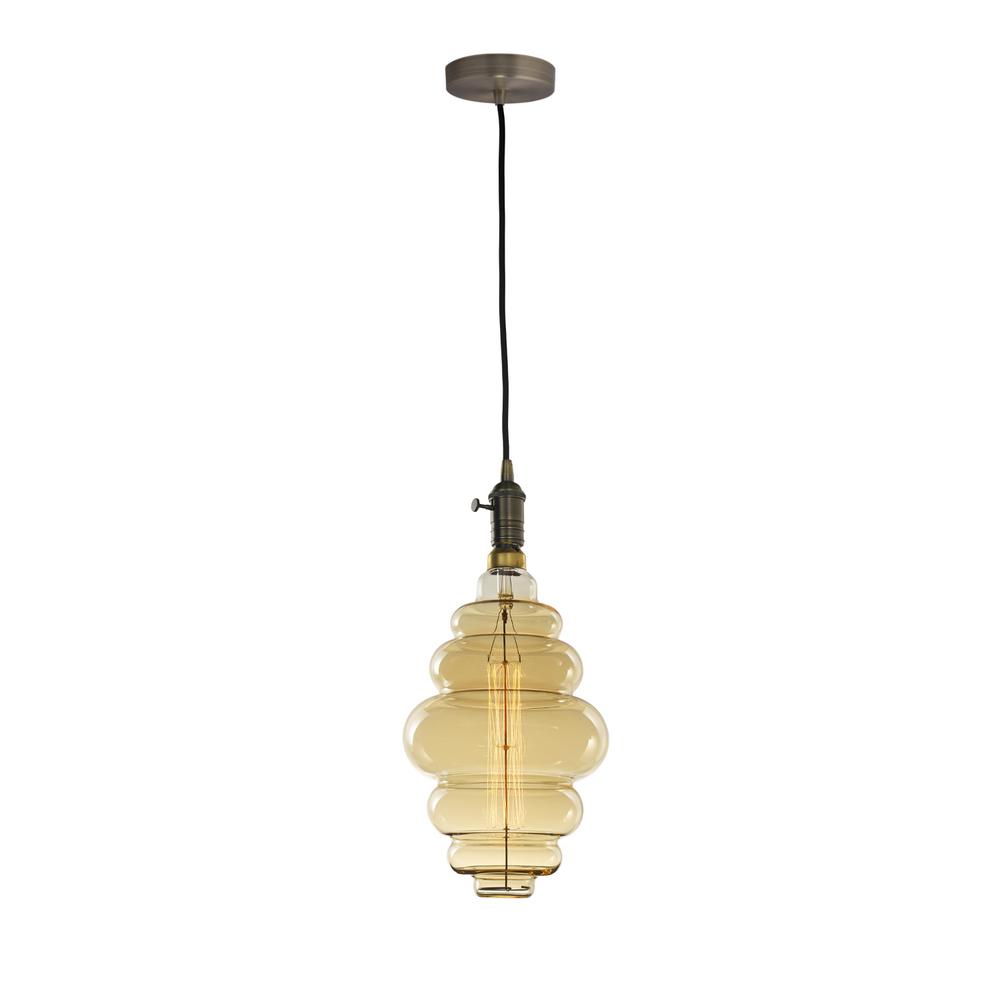 6 X LED 5W Gold Antique Filament Light Bulb Lamp Vintage Pear Squirrel Cage ST64