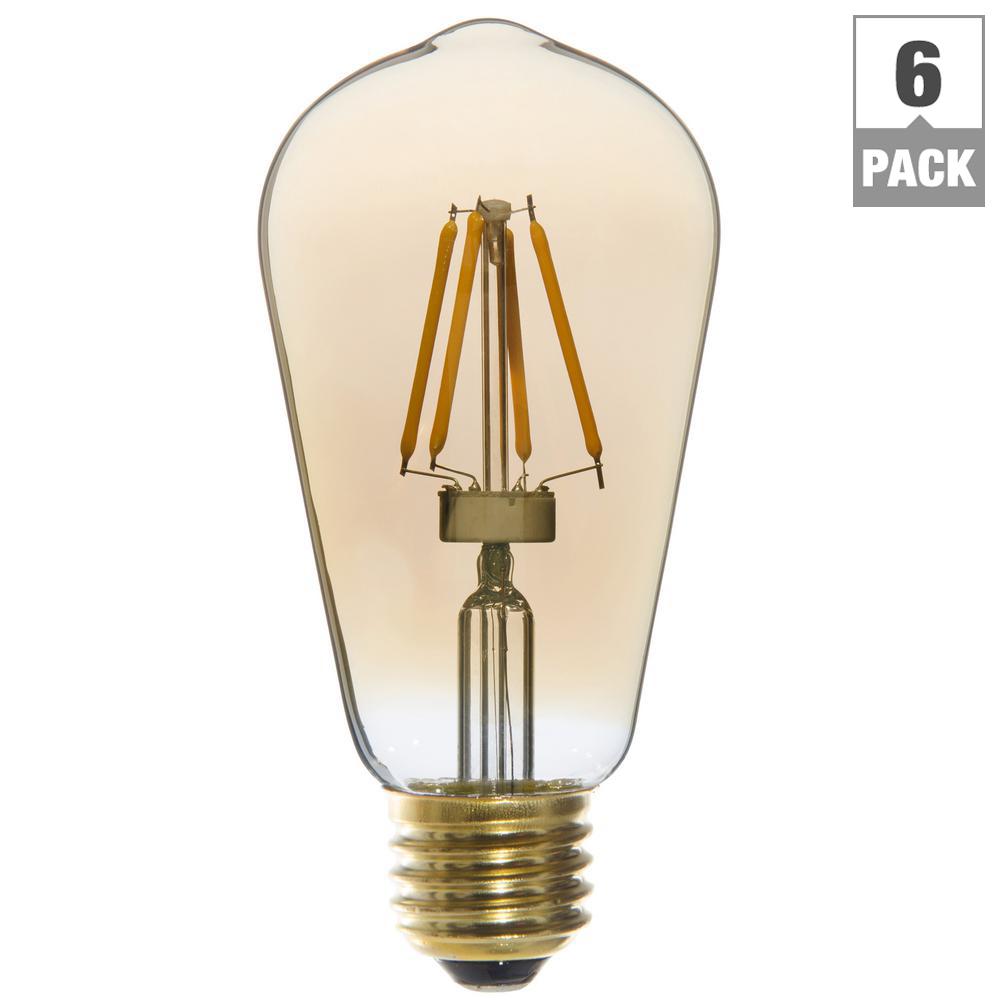 Varaluz 25w Equivalent Vintage St58 Edison Dimmable Led Light Bulbs Varaluz 25w Equivalent Vintage St58 Edison Dimmable Led Light Bulbs 6 Pack