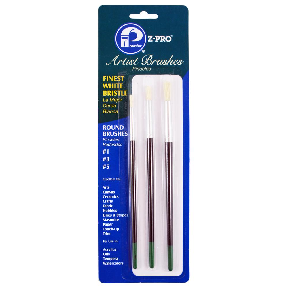 Arts /& Craft Paint Brushes Black Bristle Craft Paste Brushes 1//2/" Pack of 10