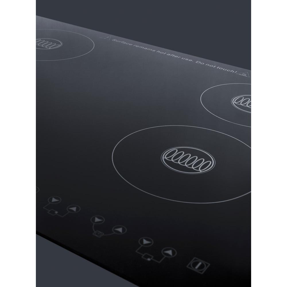 Summit Appliance 30 In Radiant Induction Cooktop In Black With 4