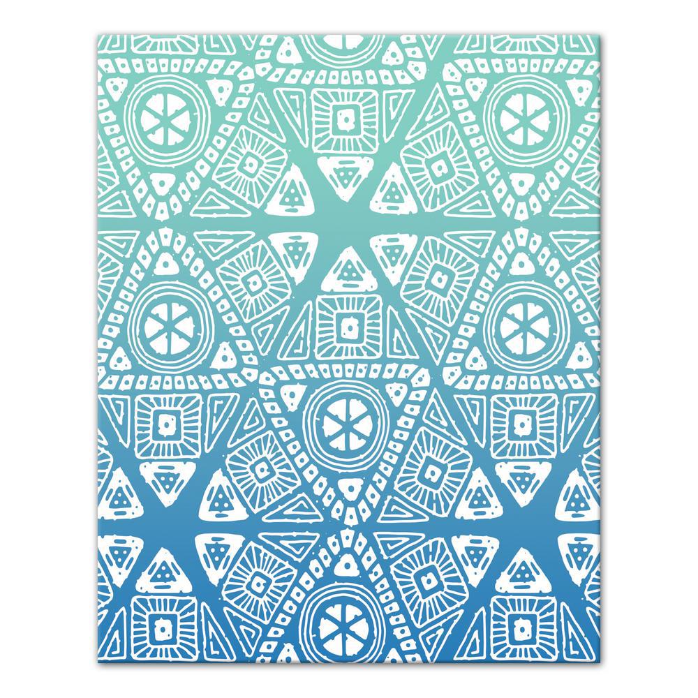 designs direct 16 in x 20 in blue sunset tribal pattern