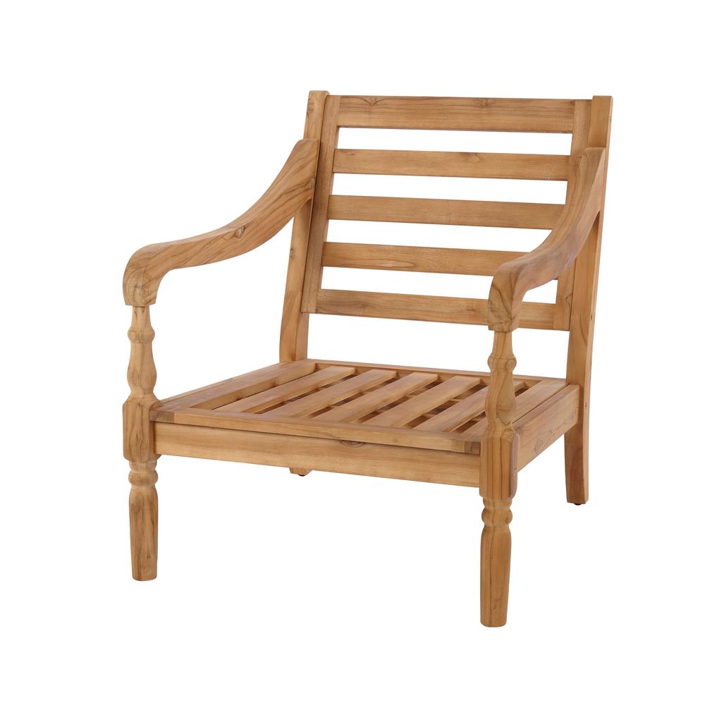 Hampton Bay Old Town Teak Patio Lounge ChairKTOB1821HDP The Home Depot