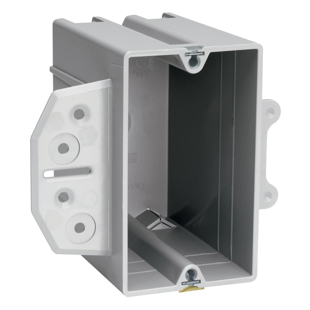 Pass /& Seymour S1-18-W 1-Gang Old Work Switch//Outlet Box w//Quick Click