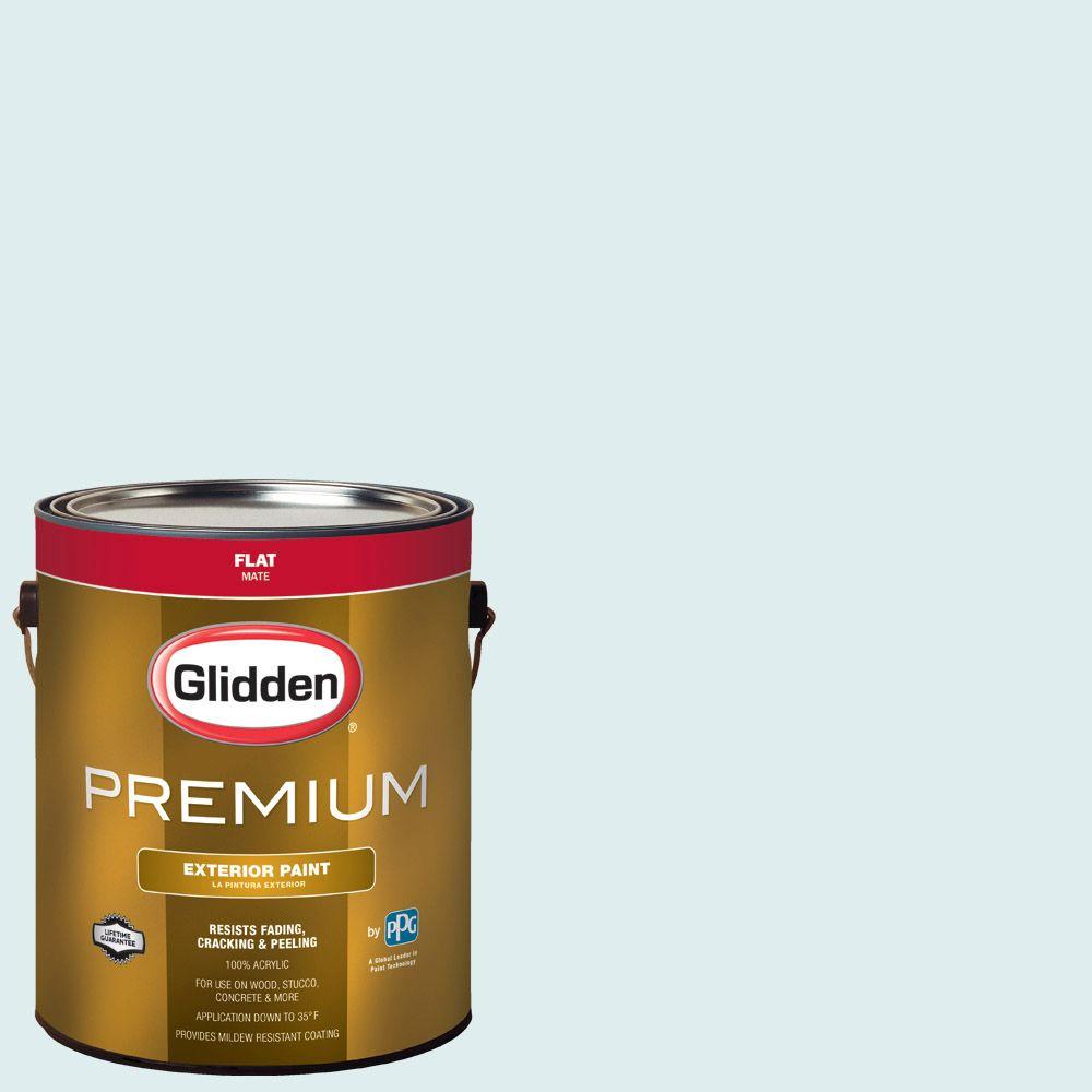 Glidden Premium 1 Gal Hdgb31u Blue Frost Flat Latex Exterior Paint Hdgb31u Blue Frost Flat Latex Exterior Paint