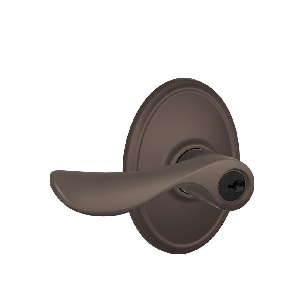 Schlage Champagne Oil Rubbed Bronze Keyed Entry Door Lever with