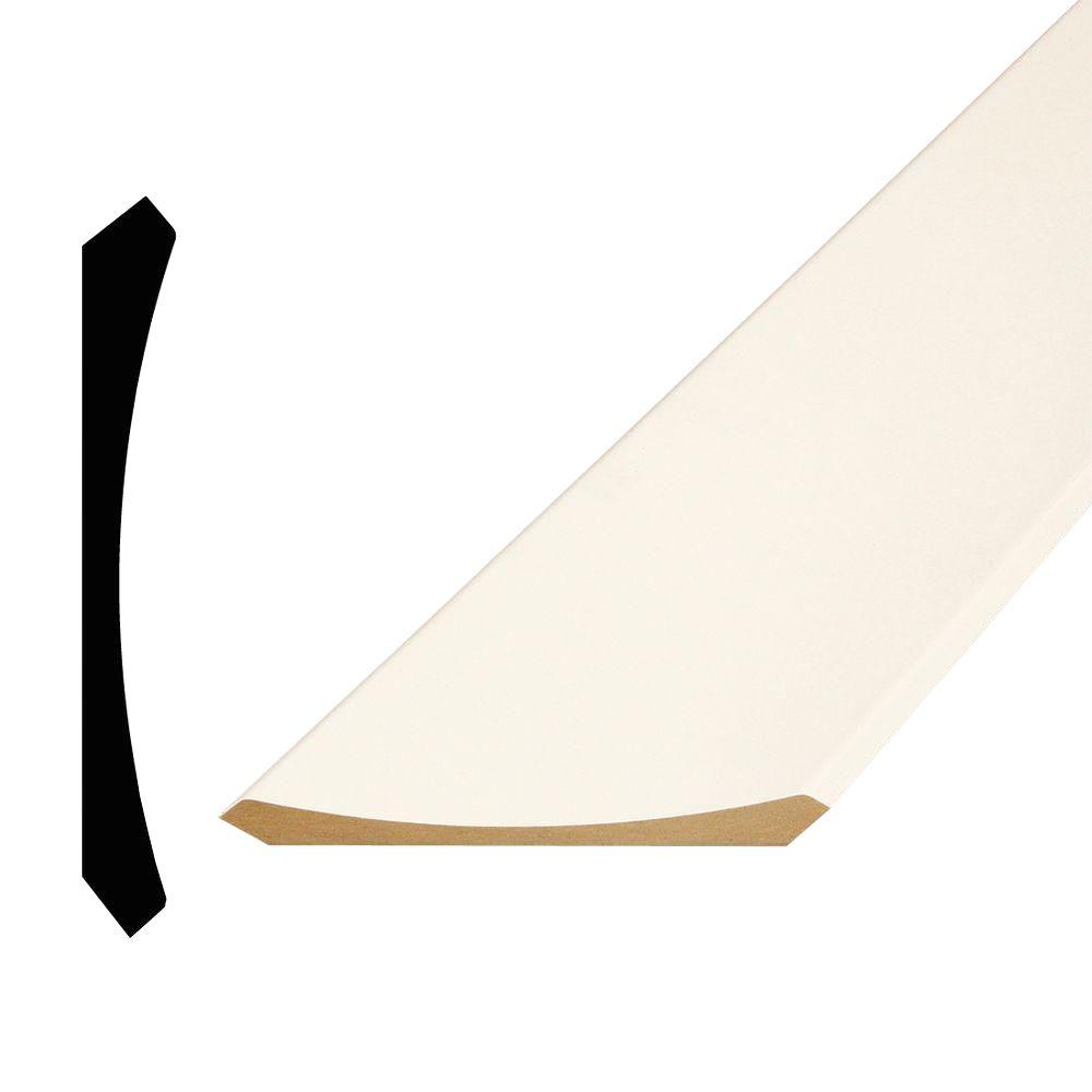 Alexandria Moulding 11/16 in. x 51/4 in. x 192 in. Primed MDF Crown Moulding9326396192C The