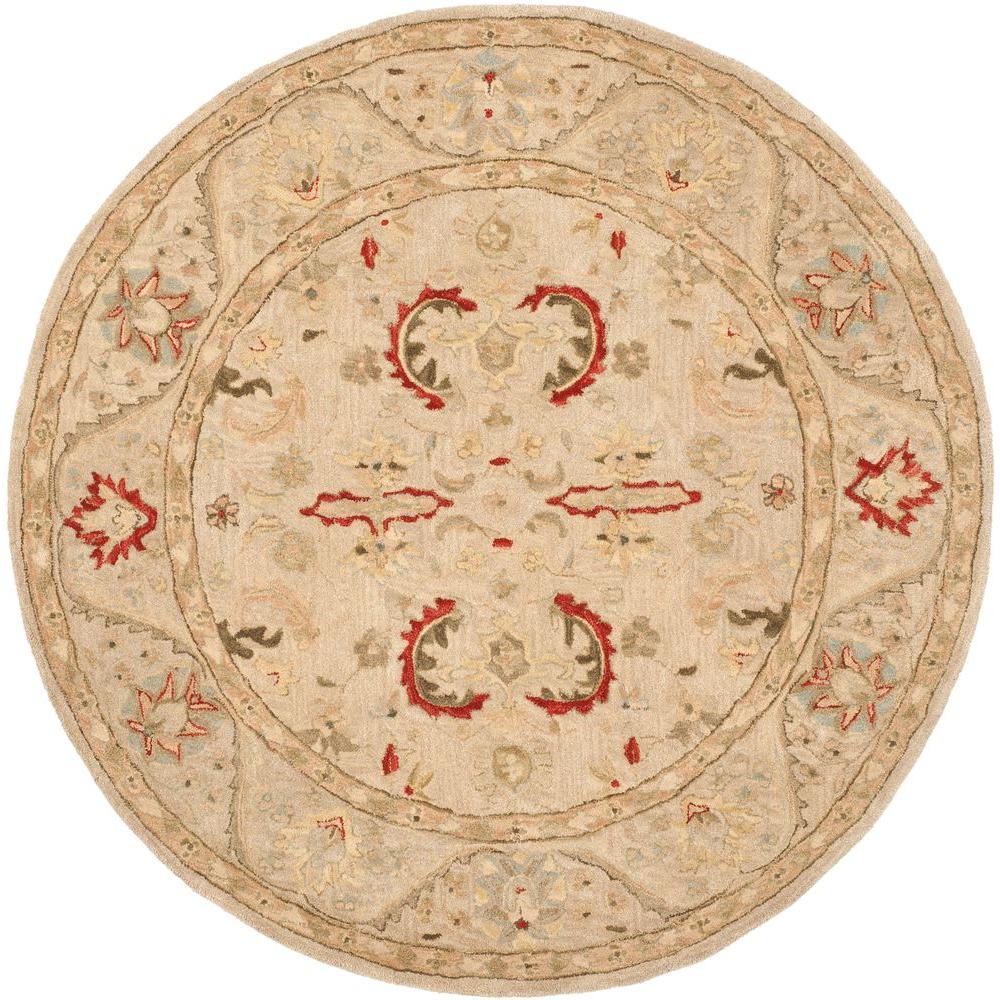 Safavieh Anatolia Beige 6 ft. x 6 ft. Round Area RugAN570A6R The