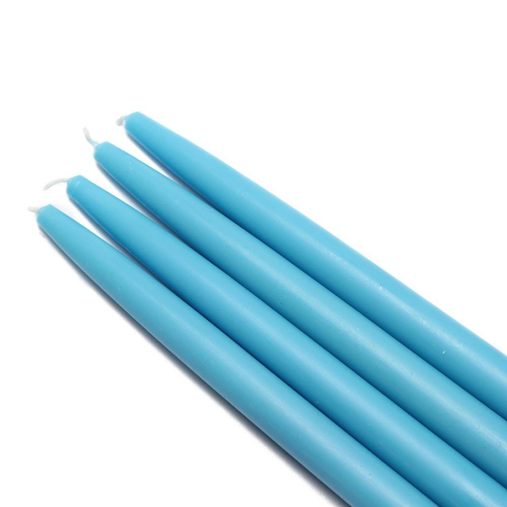 Zest Candle 10 in. Turquoise Taper Candles (12Set)CEZ032 The Home Depot