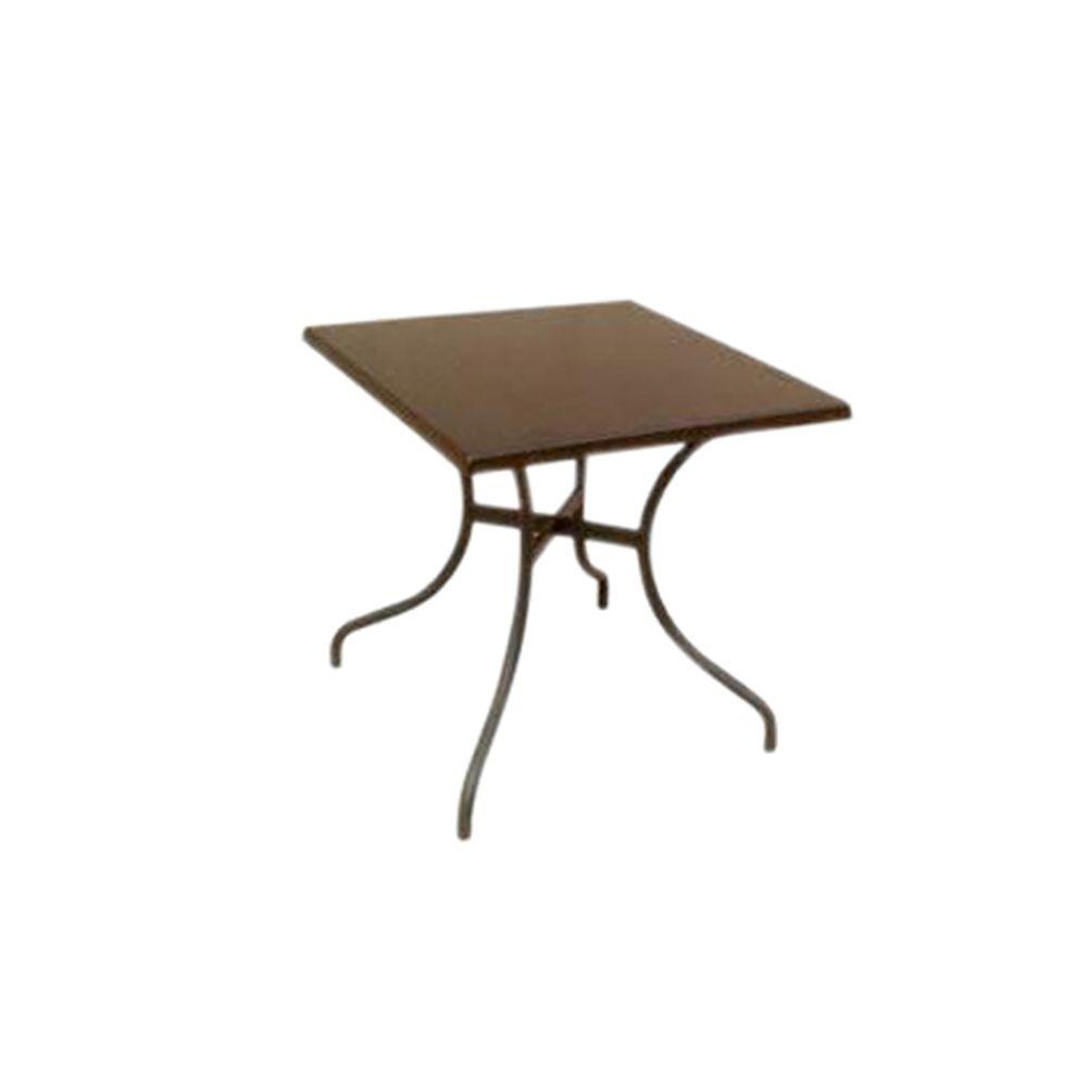 Hampton Bay 2 Year Limited Warranty Patio Furniture Outdoors Manila Bay Commerical Contract Grade 28 In Square Werzalit Patio Top Bistro Table
