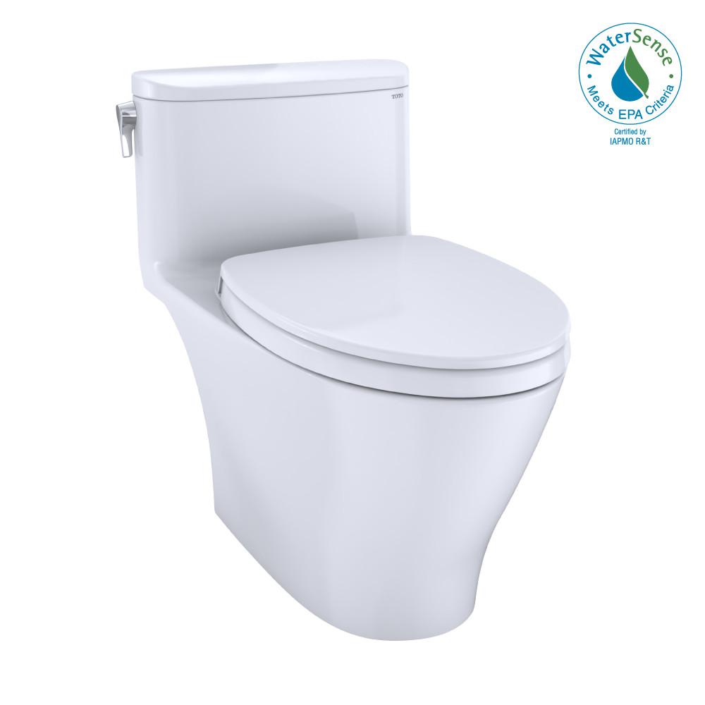 TOTO Nexus 1G 1Piece 1.0 GPF Single Flush Elongated Universal Height Toilet with CEFIONTECT in