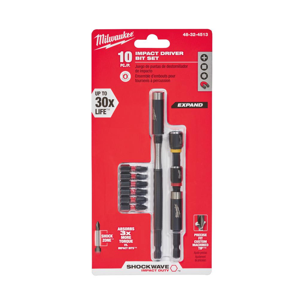Milwaukee Shockwave Impact Duty Steel Driver Bit Set (10Piece)4832