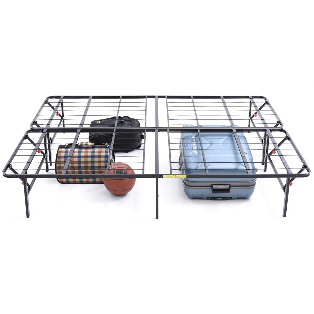 Classic Brands Hercules Heavy-Duty Adjustable Platform 14-Inch Metal Bed Frame Mattress Foundation or Box Spring Twin