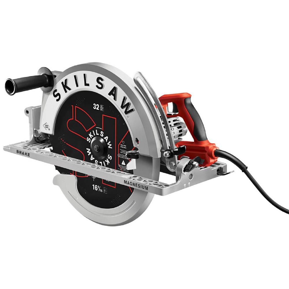 16-5/16 in. 15 Amp Corded Electric Magnesium Worm Drive Circular Saw with 32-Tooth Carbide Blade