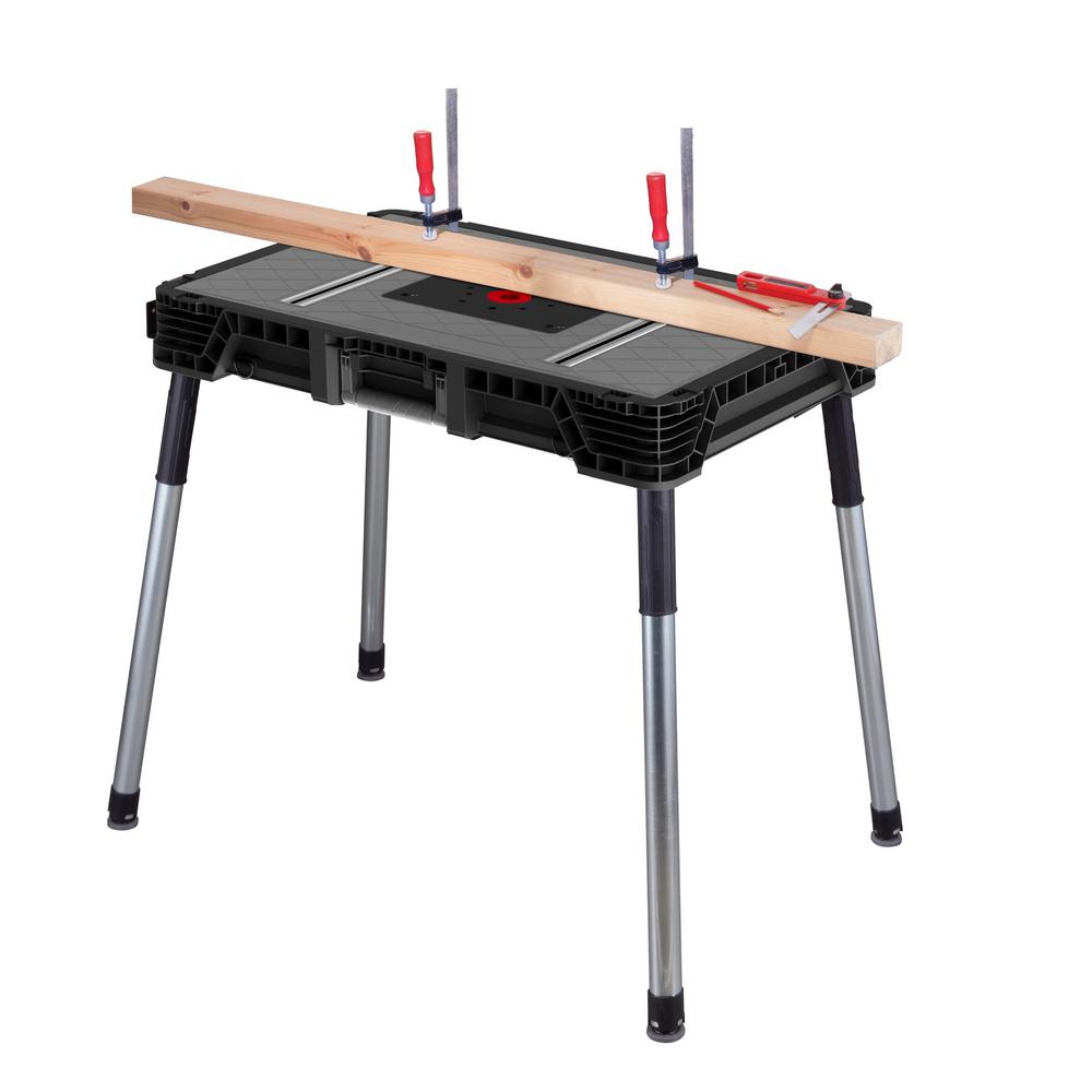 Husky 1 8 Ft X 3 Ft Portable Jobsite Workbench 225047 The Home