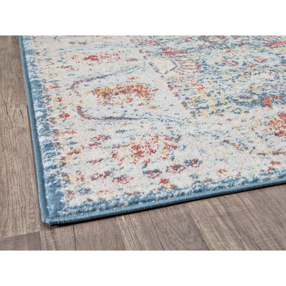 Rugs America Athena Garden Blue 5 Ft X 7 Ft Area Rug Ra28949 The Home Depot