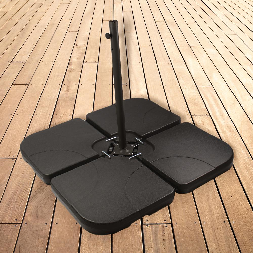 Unbranded Patio Premier 5 Lbs Plastic Patio Umbrella Base In Black Offset 842008 The Home Depot