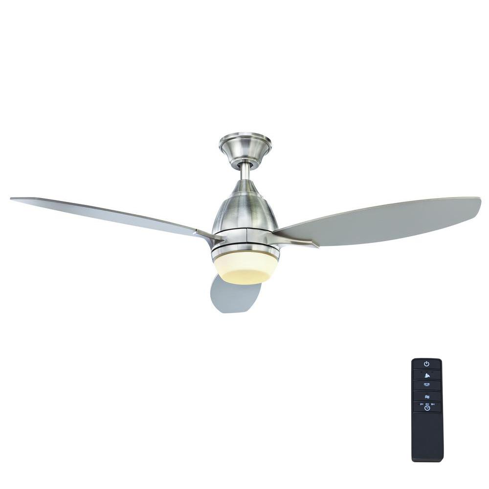 Anderson 22 In Led Indoor Outdoor Brushed Nickel Ceiling Fan With Led Brushed Nickel Ceiling Fan
