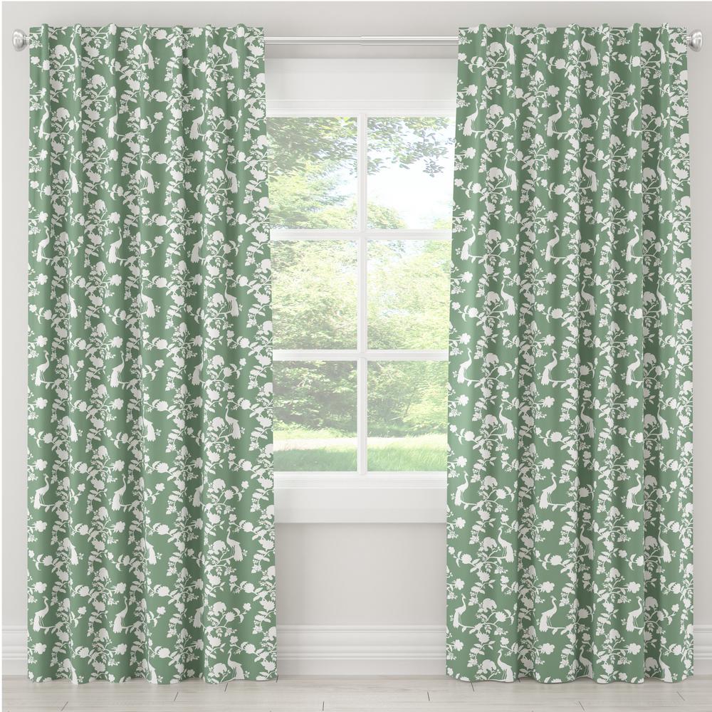 Skyline Furniture 50 In W X 96 In L Unlined Curtain In Peacock
