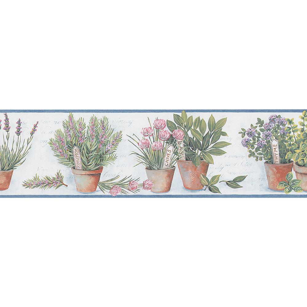 Norwall Kitchen Herb Wallpaper Border Kv79531 The Home Depot Norwall Kitchen Herb Wallpaper Border