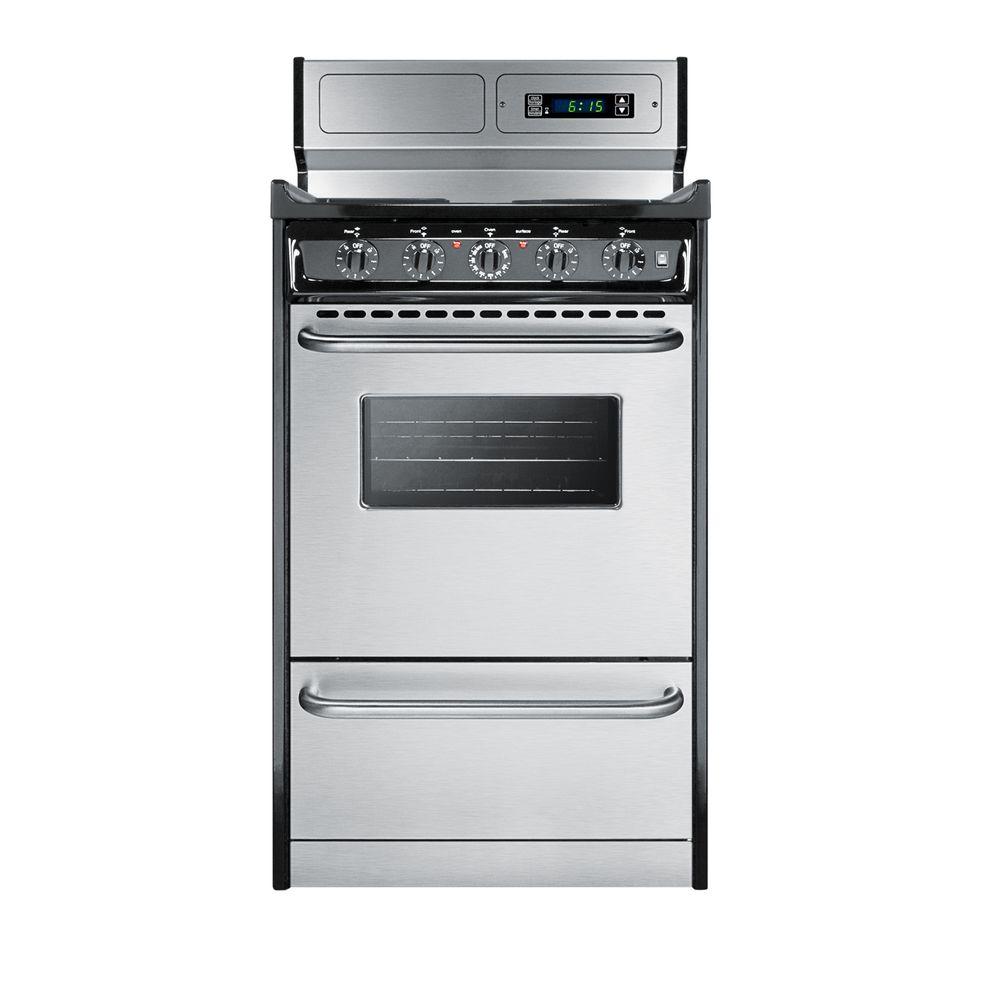 Summit Appliance 20 In 2 46 Cu Ft Electric Range In Stainless