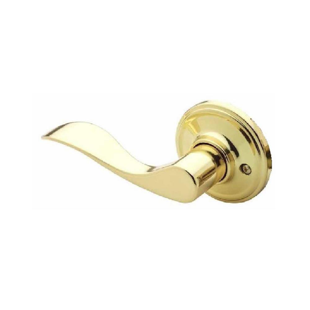 Copper Creek Wave Polished Brass Dummy Door Lever-WL2290LHPB - The Home ...