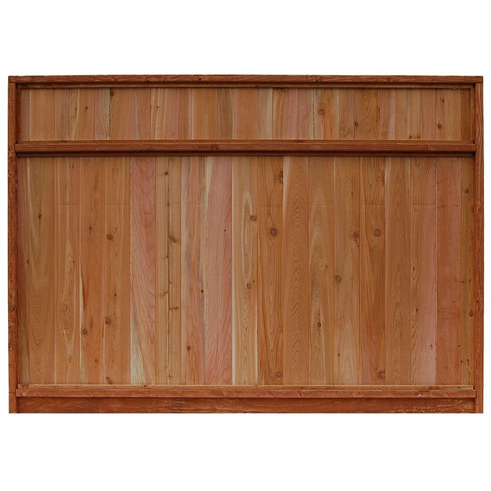 Signature Development 6 Ft H X 8 Ft W Western Red Cedar Solid Top   Signature Development Wood Fence Panels 54333 64 1000 