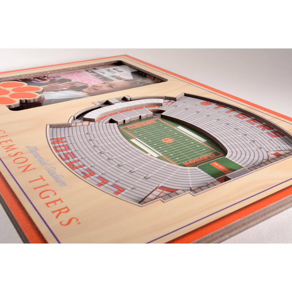 Ncaa Clemson Tigers Team Colored 3d Stadiumview With 4 In X 6 In Picture Frame